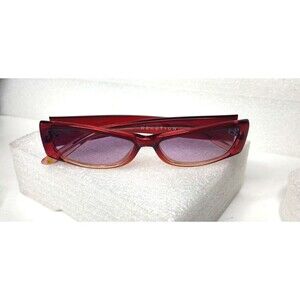 Kenneth Cole Reaction Red Y2K Sunglasses UV400 Retro Narrow Frame 50-13-127